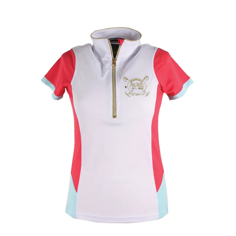 Horseware Newmarket Emmy Technical Polo - Pink/Pastel Blue